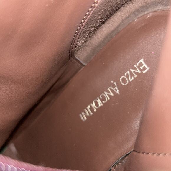 Enzo Angiolini Wedge Womens High Boots Size 8 Brown - Picture 8 of 10